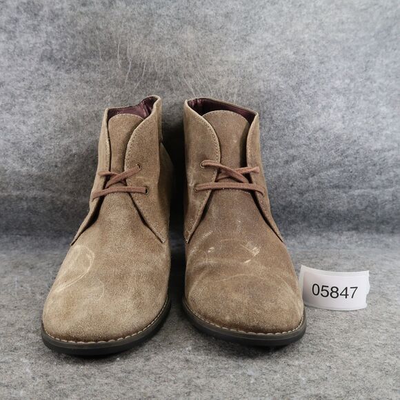 Clarks Shoes Womens 9.5 Indigo Chukka Heel Booties Classic Leather Lace Up Brown - Picture 2 of 14